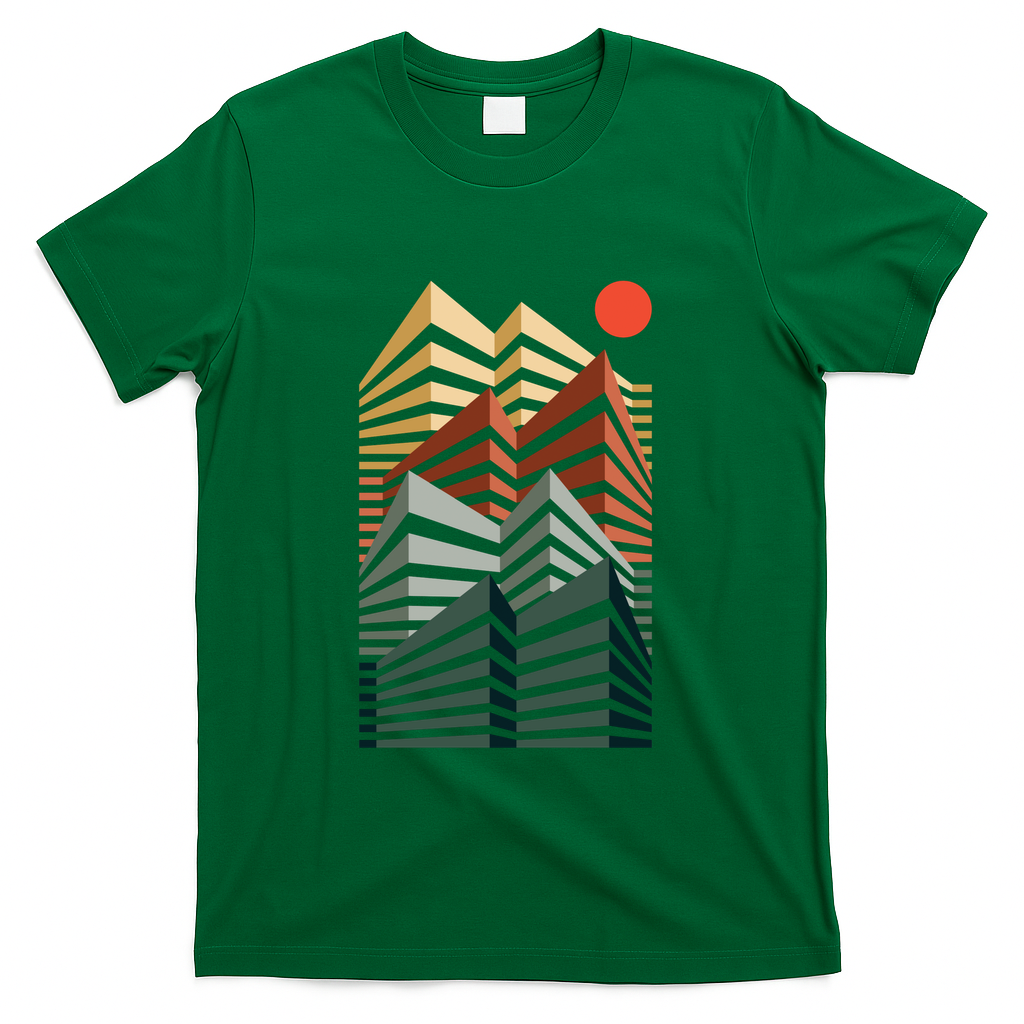 Sunset in the city - Green