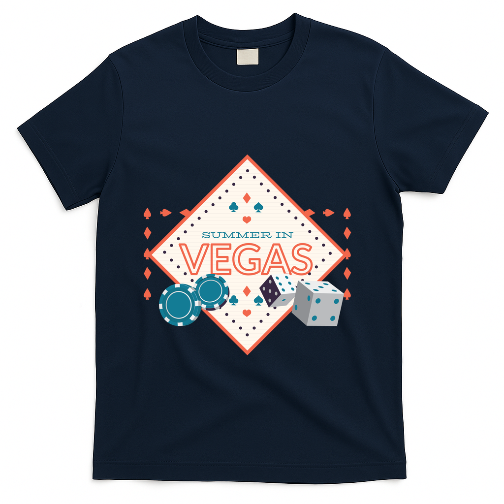 Summer In Vegas T-Shirt - Navy