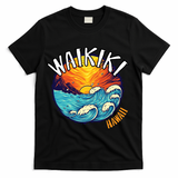 Summer In Waikiki Hawaii T-Shirt - Black