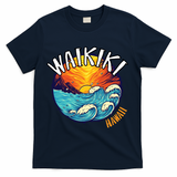 Summer In Waikiki Hawaii T-Shirt - Navy
