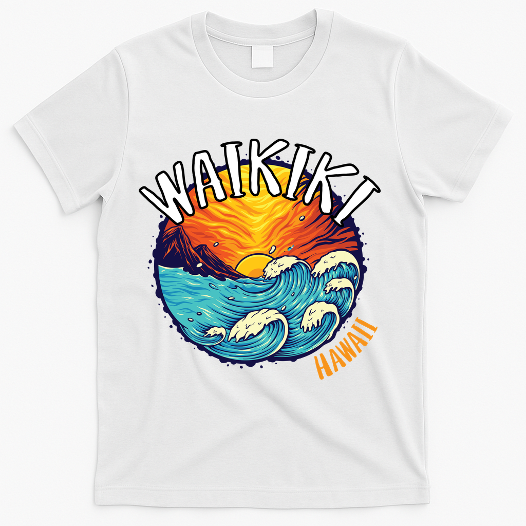 Summer In Waikiki Hawaii T-Shirt - White
