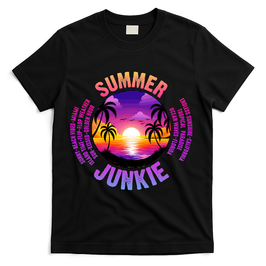 Summer Junkie T-Shirt - Black