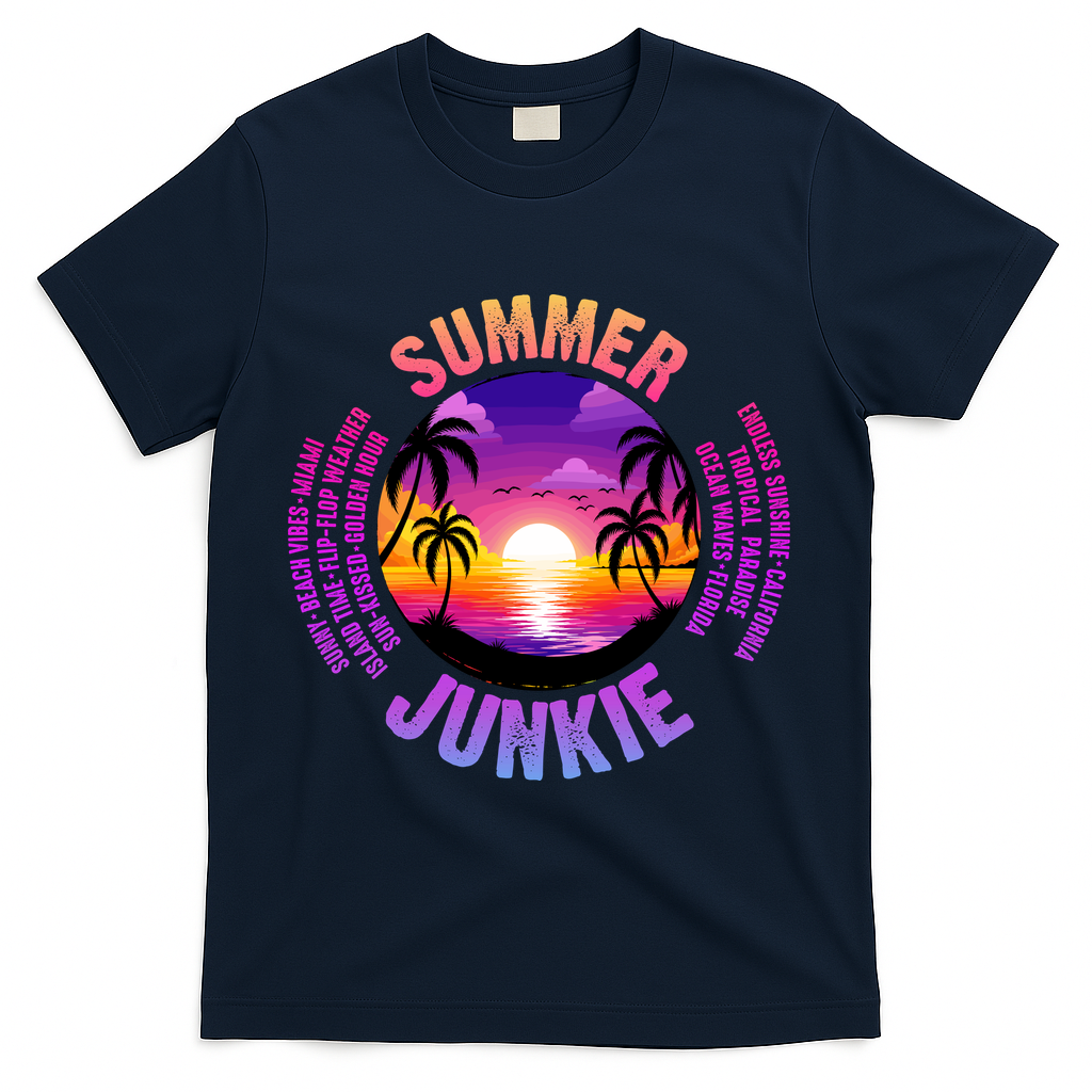 Summer Junkie T-Shirt - Navy
