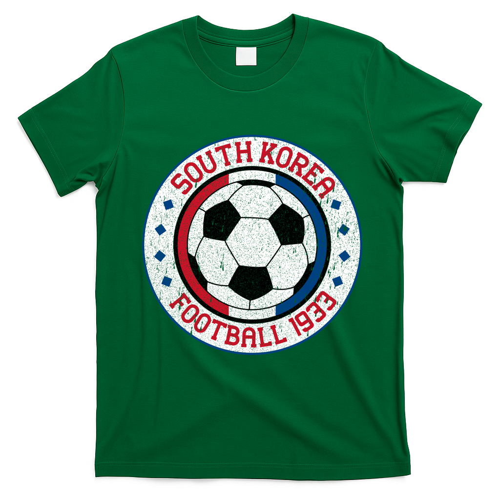 South Korea Football 1933 Vintage Soccer T-Shirt - Irish Green