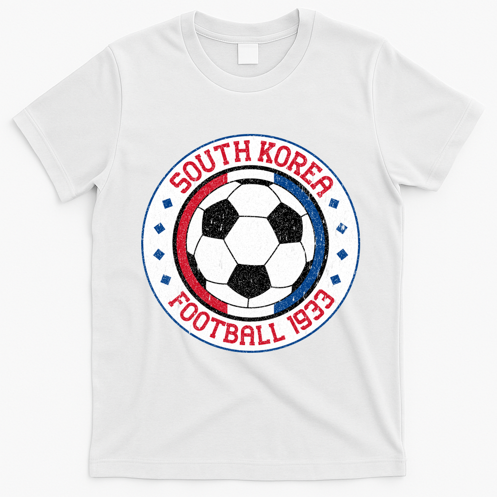 South Korea Football 1933 Vintage Soccer T-Shirt - White