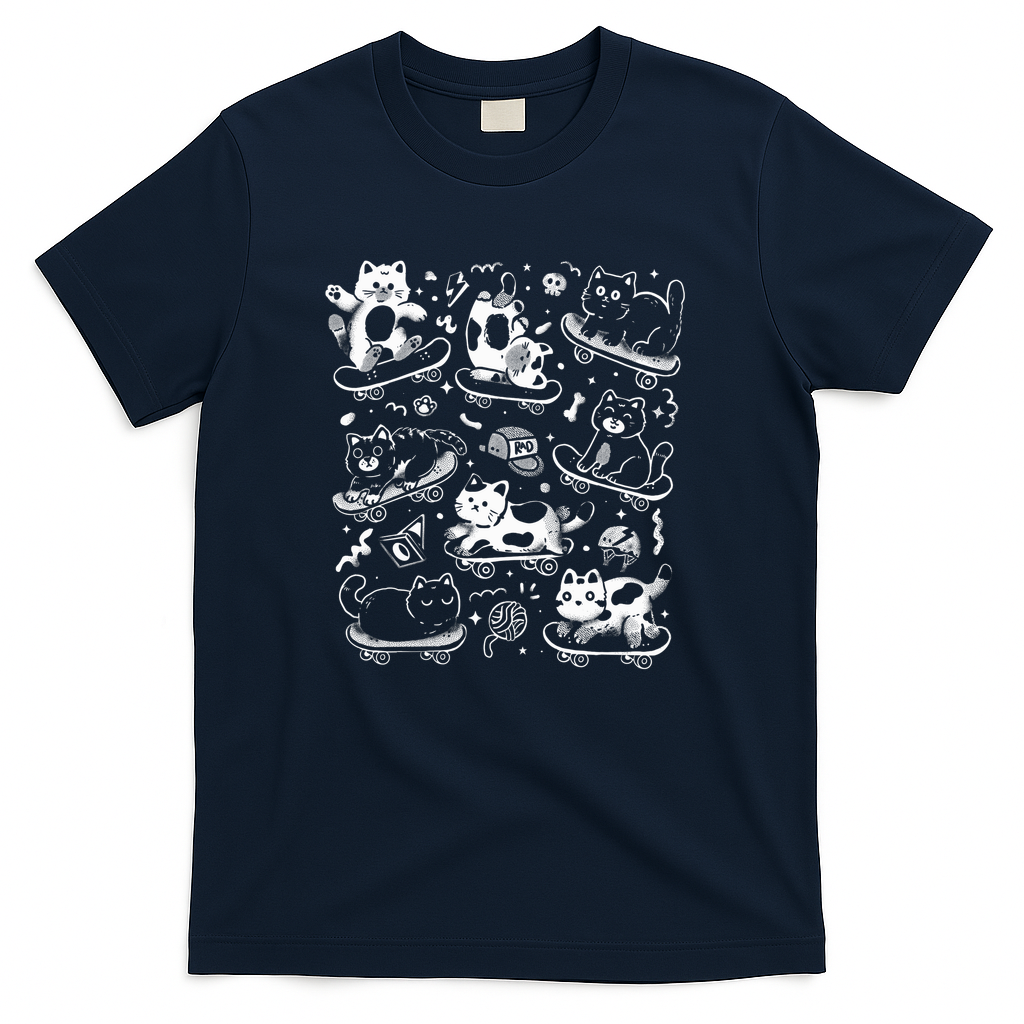 Skater Kittens - Navy