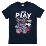 Scary Killer Teddy Bear Pastel Goth Style Creepy Kawaii T-Shirt - Navy Blue