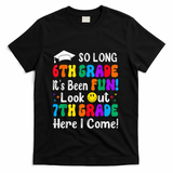 So Long 6th Grade 7th Grade Here I Come Back To School Kid T-Shirt - Black
