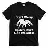 Spider Lover Gift For Women Fear Scared Tarantula Creepy T-Shirt - Black