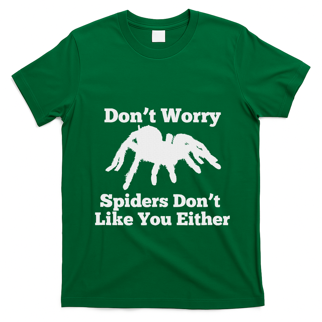 Spider Lover Gift For Women Fear Scared Tarantula Creepy T-Shirt - Irish Green