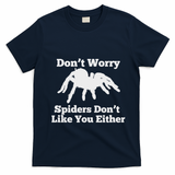 Spider Lover Gift For Women Fear Scared Tarantula Creepy T-Shirt - Navy Blue