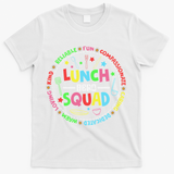 School Lunch Hero Squad Funny Cafeteria Workers Lunchroom T-Shirt - White