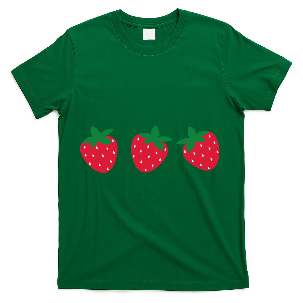 Strawberry Lover Summer T-Shirt - Green