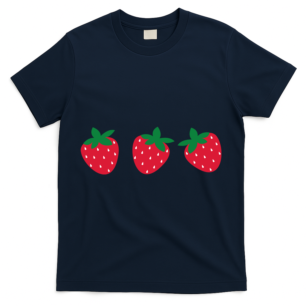 Strawberry Lover Summer T-Shirt - Navy