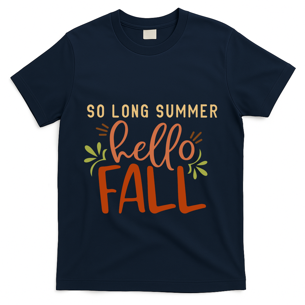 So Long Summer Hello Fall T-Shirt - Navy