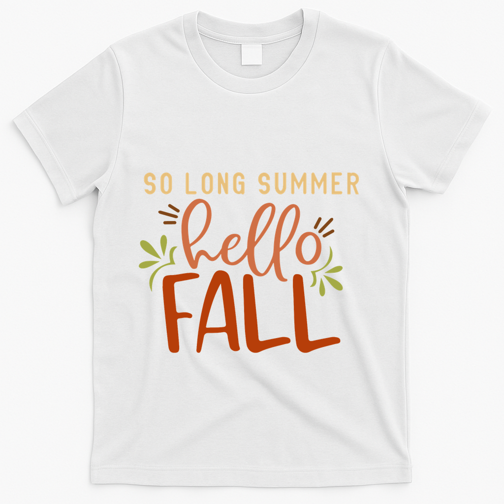 So Long Summer Hello Fall T-Shirt - White