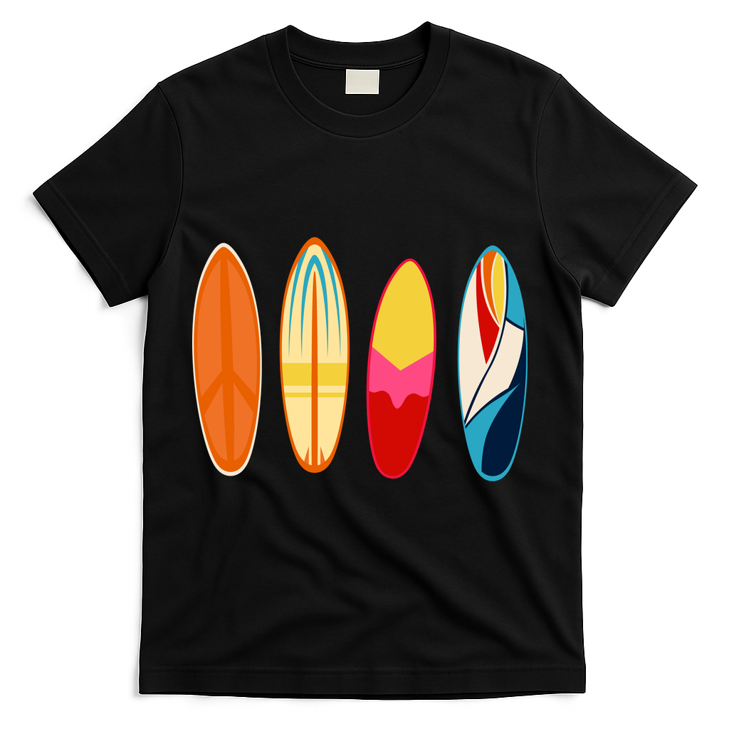 Surf Lover Summer T-Shirt - Black