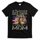 Soldier Mom Army Graduation Mom T-Shirt - Black