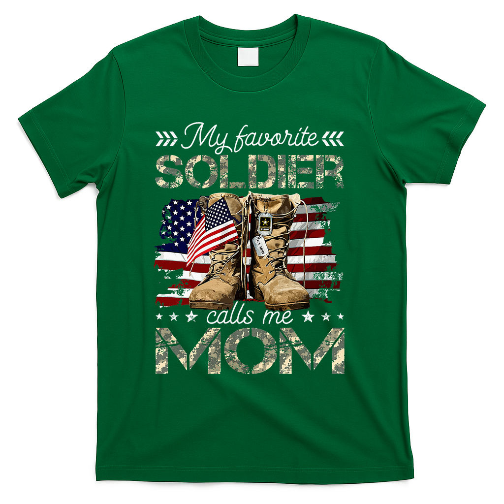 Soldier Mom Army Graduation Mom T-Shirt - Green
