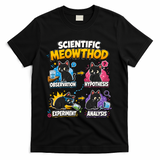 Scientific Meowthod Cat Themed Educational Fun T-Shirt - Black
