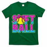 Softball Mama Drip Ice Cream Baseball Drip Game Day T-Shirt