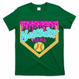 Softball Mama Drip Ice Cream Dripping Game Day Softball Mom T-Shirt