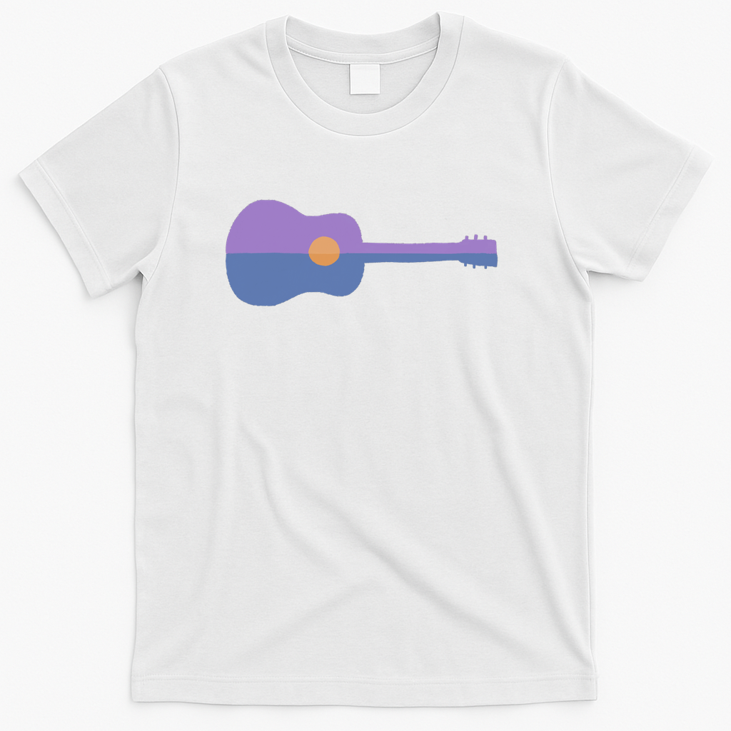 Sunset Music Guitar - White