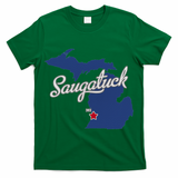 Saugatuck Michigan MI Map T-Shirt