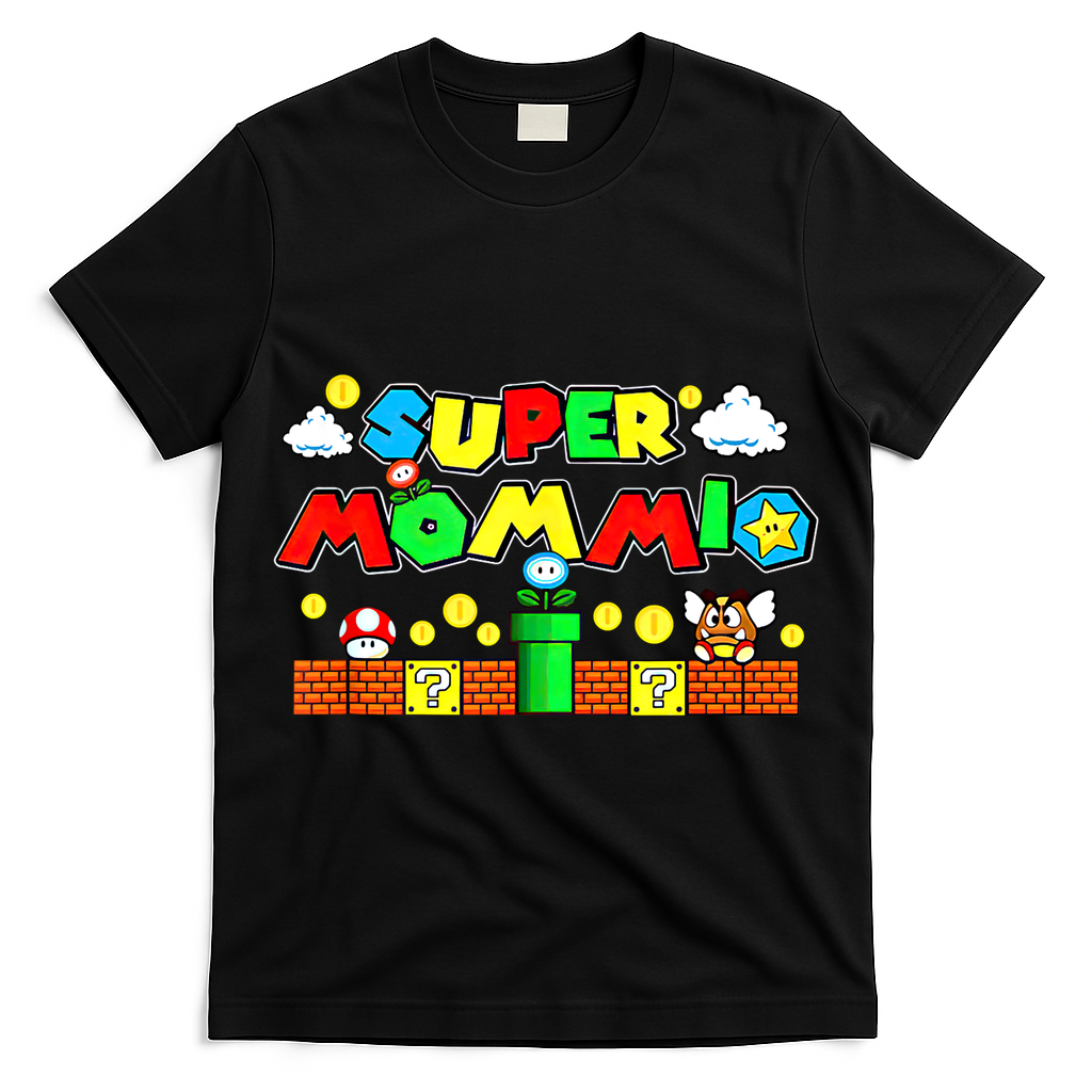 Super Mommio Mommy Mother Nerdy Video Gaming Love Meaningful Gift T-Shirt