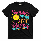 Summer Makes Me Happy T-Shirt - Black