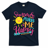 Summer Makes Me Happy T-Shirt - Navy