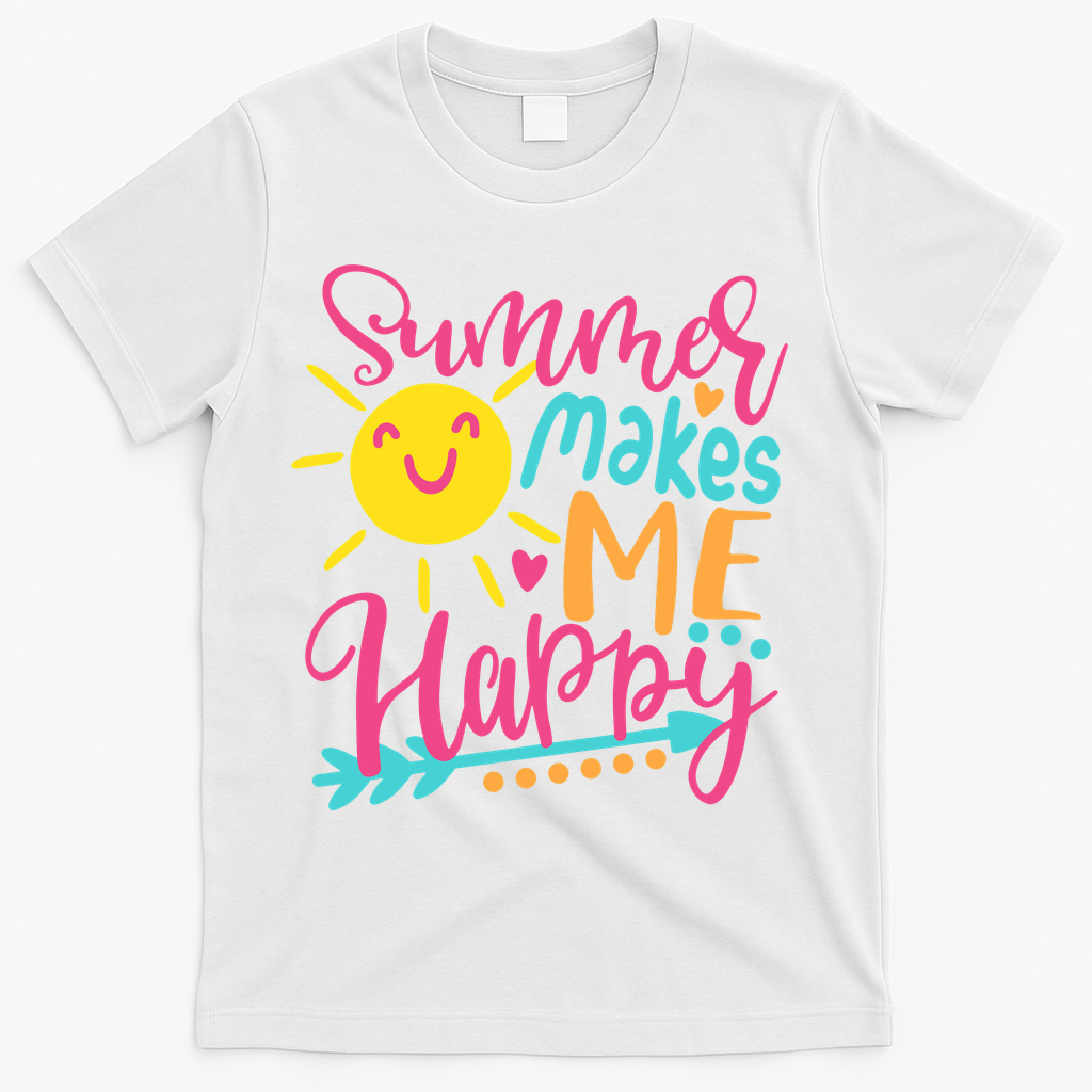 Summer Makes Me Happy T-Shirt - White
