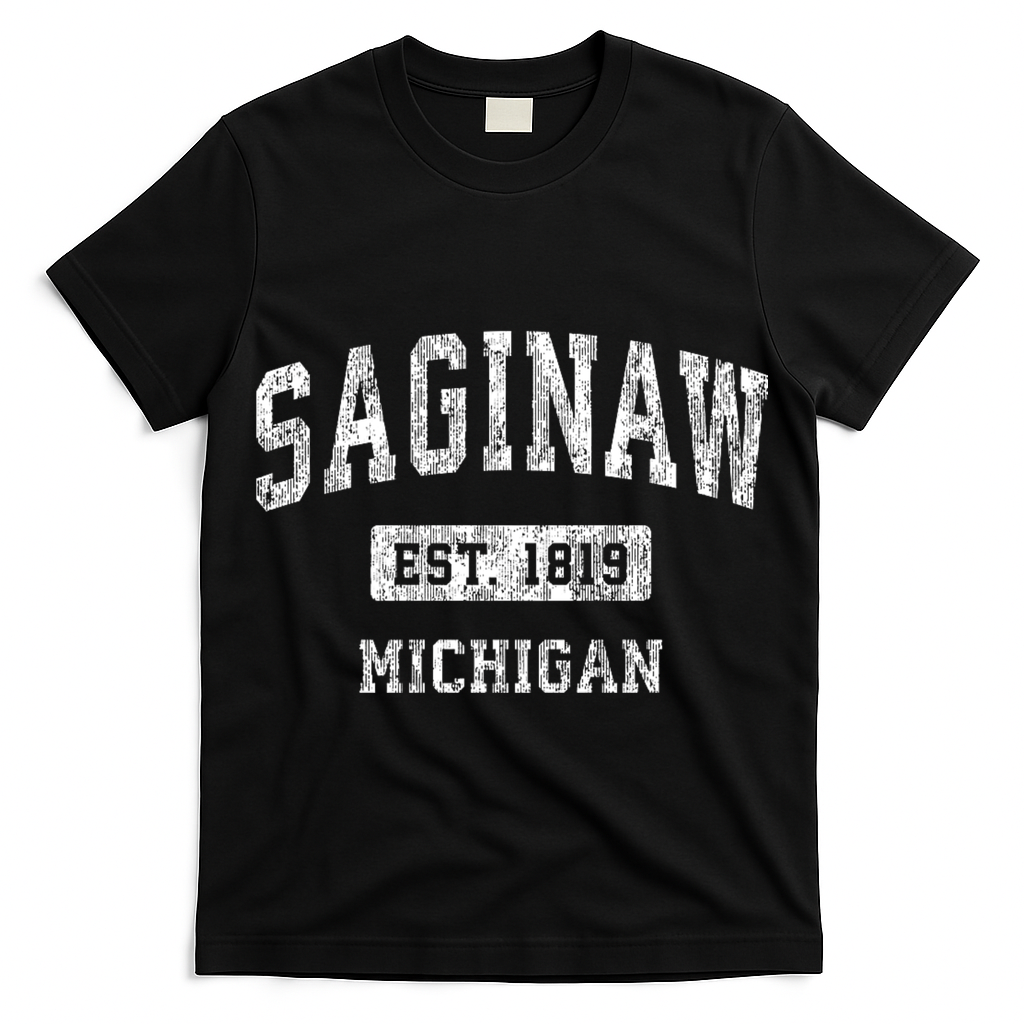 Saginaw Michigan Mi Vintage Sports T-Shirt