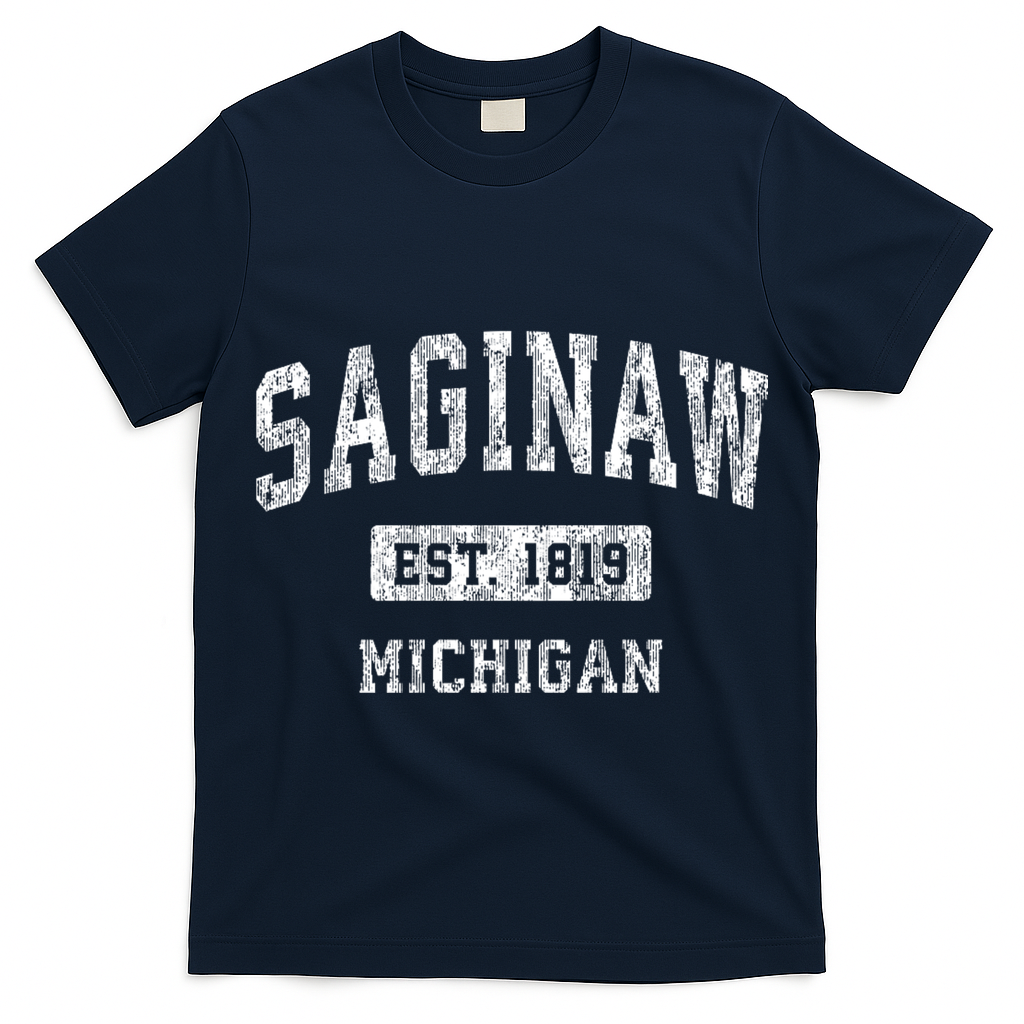 Saginaw Michigan Mi Vintage Sports T-Shirt