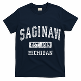 Saginaw Michigan Mi Vintage Sports T-Shirt