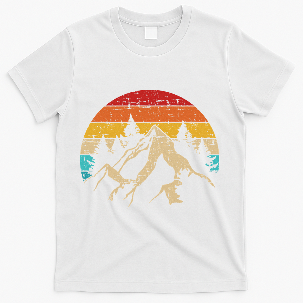 Summer mountains outdoor vintage retro T-Shirt - White