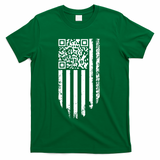 Scan Me President Trump Dancing Code American Flag T-Shirt - Green
