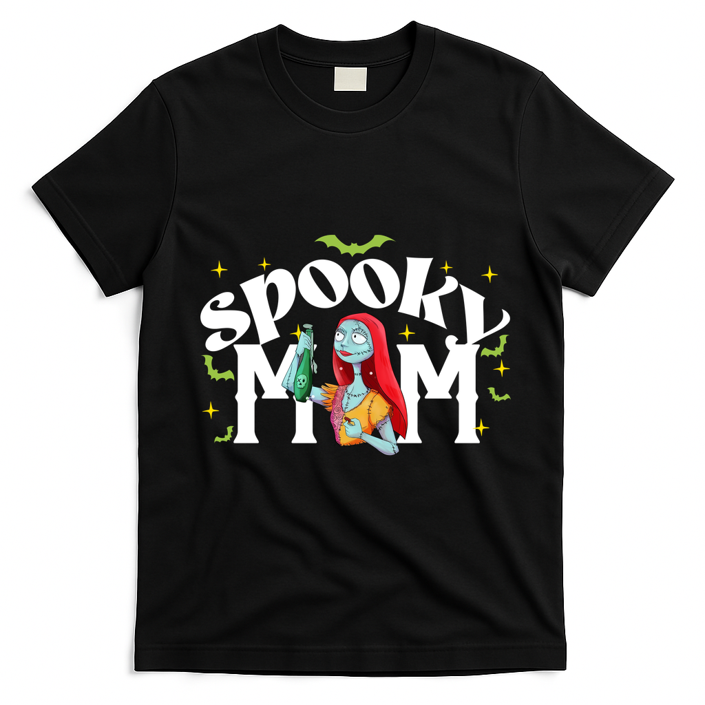 Spooky Mom Sally Nightmare Halloween Matchin Family Spooky Halloween Nightmare T-Shirt - Black