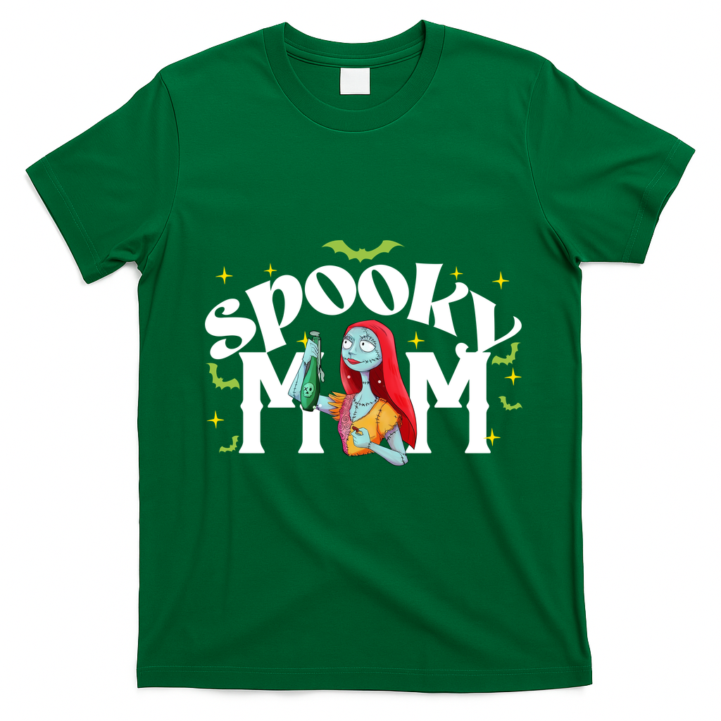 Spooky Mom Sally Nightmare Halloween Matchin Family Spooky Halloween Nightmare T-Shirt - Irish Green