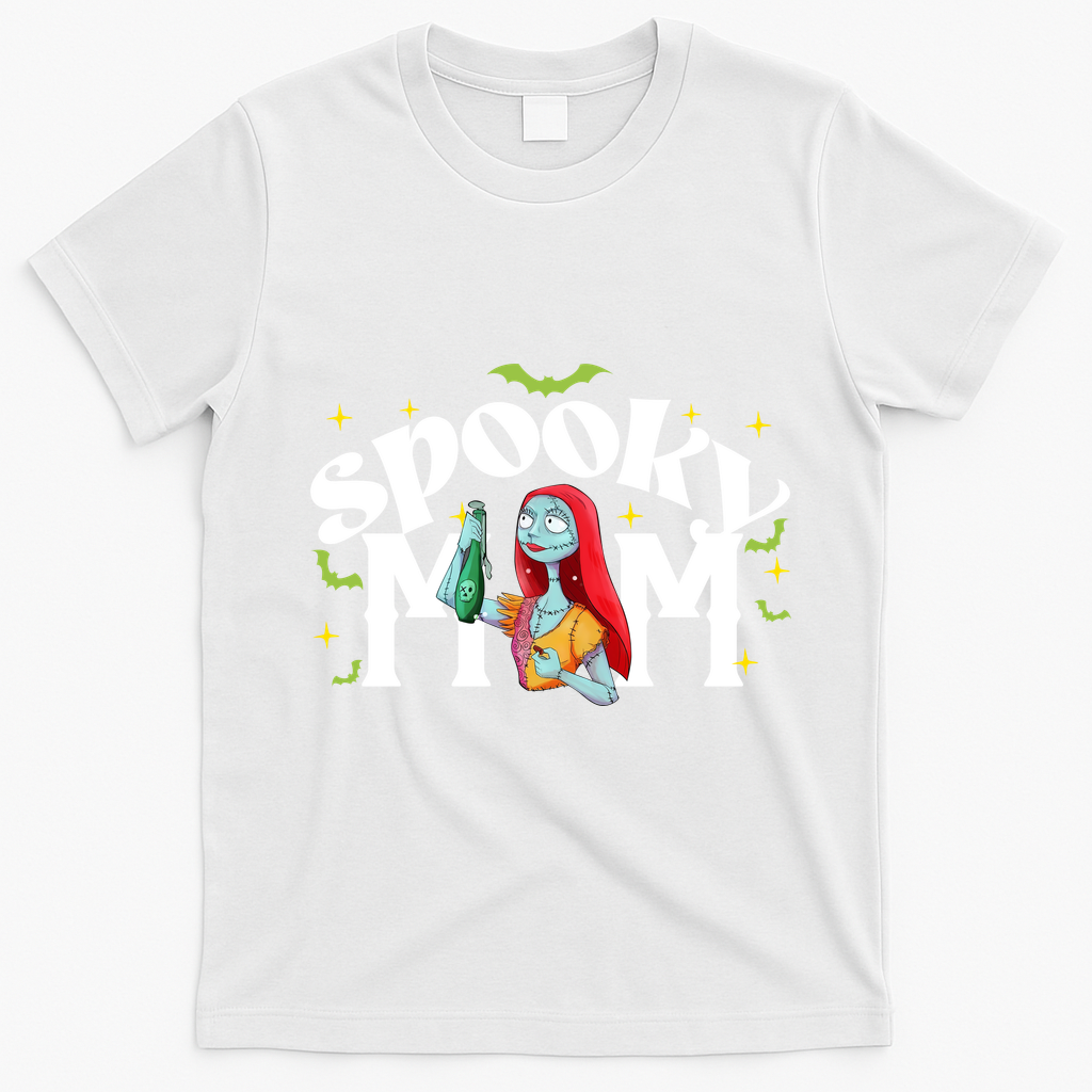 Spooky Mom Sally Nightmare Halloween Matchin Family Spooky Halloween Nightmare T-Shirt - White