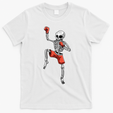 Skeleton Muay Thai Halloween Kickboxing MMA Fighter Costume T-Shirt - White