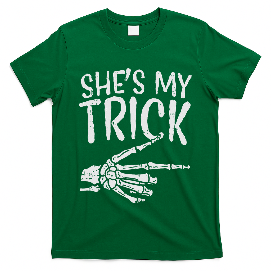 Shes My Trick Matching Couple Halloween Costume Boyfriend T-Shirt