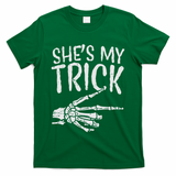 Shes My Trick Matching Couple Halloween Costume Boyfriend T-Shirt