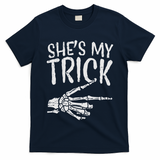 Shes My Trick Matching Couple Halloween Costume Boyfriend T-Shirt