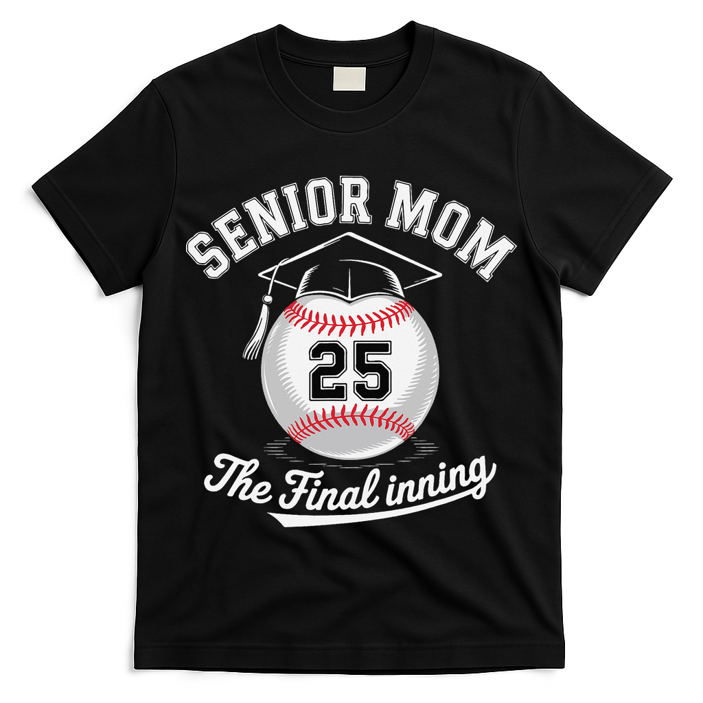 Senior Mom The Final Inning Baseball Mom Women T-Shirt
