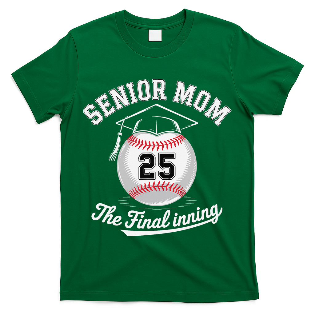 Senior Mom The Final Inning Baseball Mom Women T-Shirt