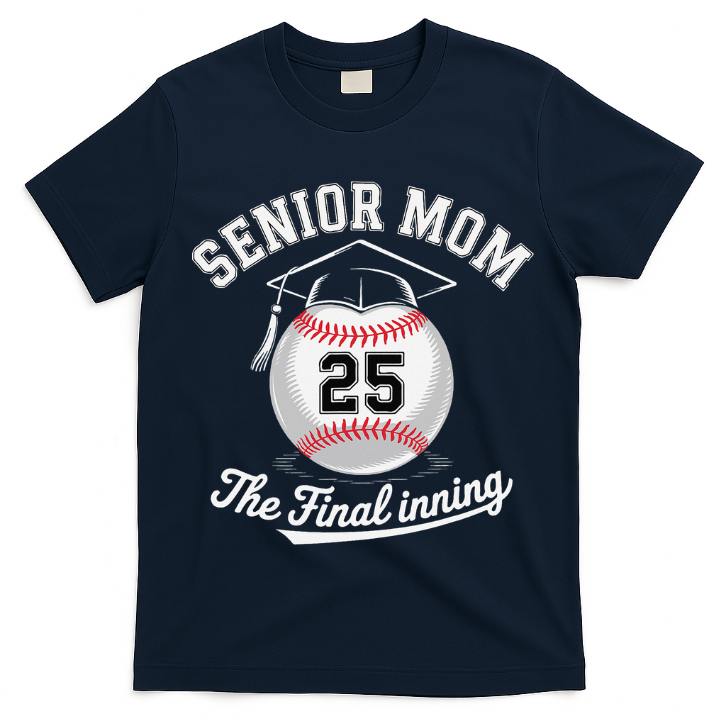 Senior Mom The Final Inning Baseball Mom Women T-Shirt