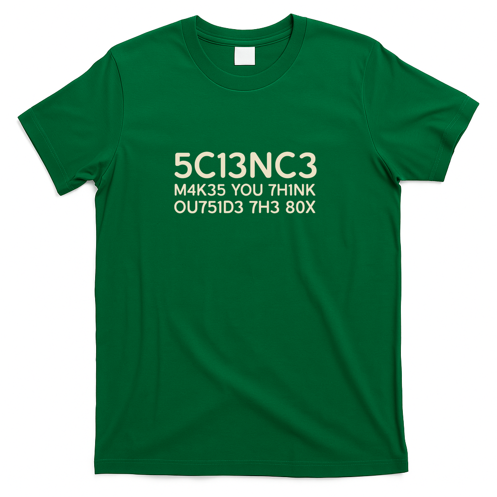 Science Makes You Think Outside The Box Funny - Green