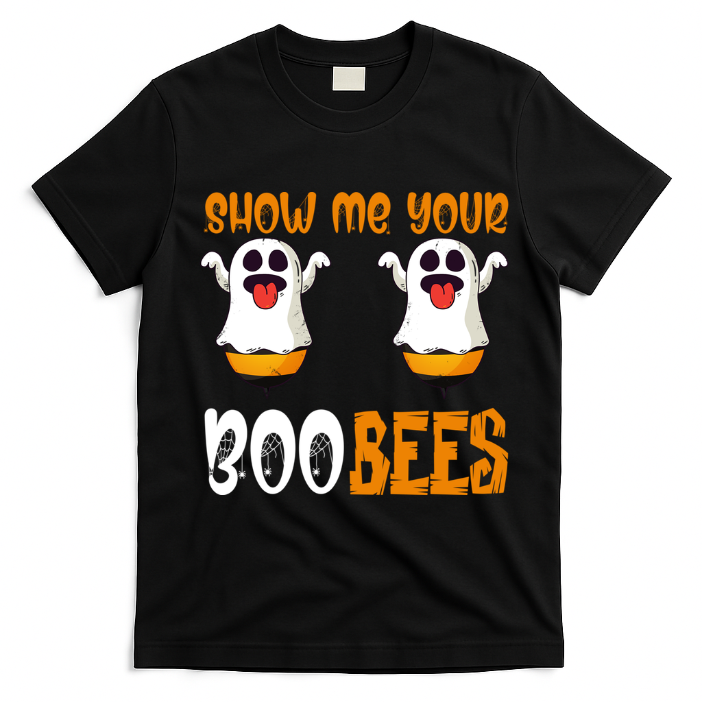 Show Me Your Boo Bees Matching Couples Halloween Costume Cute Gift T-Shirt - Black