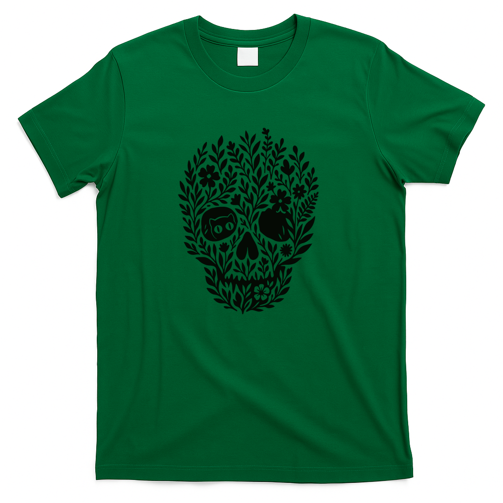 Skull, nature and something else - Green